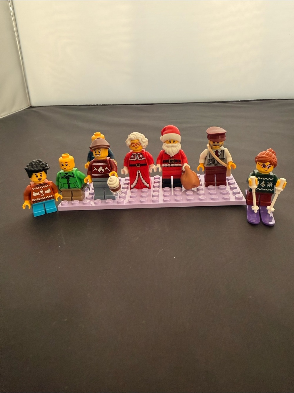 LEGO Christmas Minifigure Lot Santa Mrs Claus Ugly Sweater
